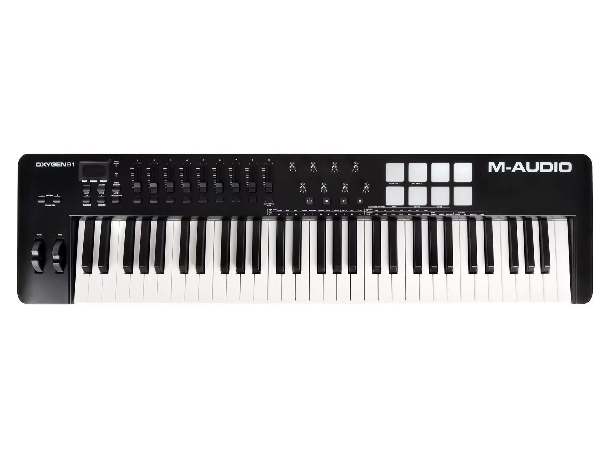 MIDI клавиатура M-audio Oxygen 61 MKV 12