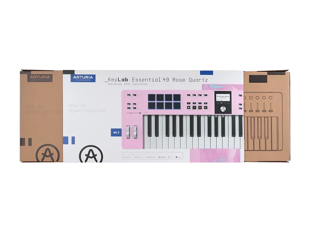MIDI клавиатура Arturia KeyLab Essential 49 mk3 Rose Quartz 15