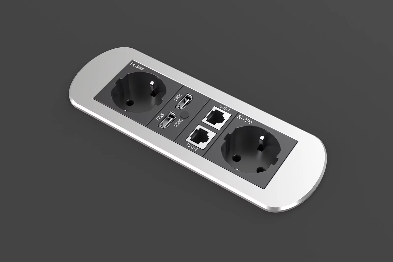 Прямоугольный металлический корпус Wize Pro WRTS-M-6BOX-S 4