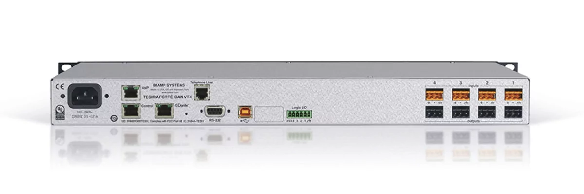 Аудиопроцессор Biamp TesiraFORTE DAN VT4 2