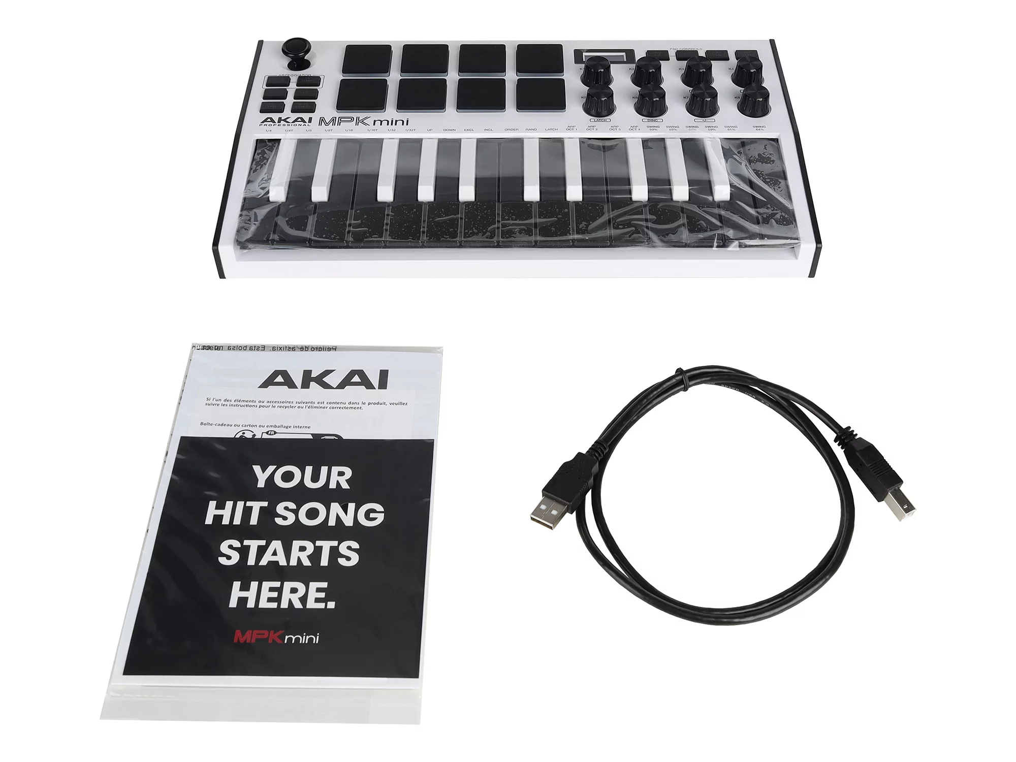 MIDI клавиатура AKAI MPK Mini MK3 White 13