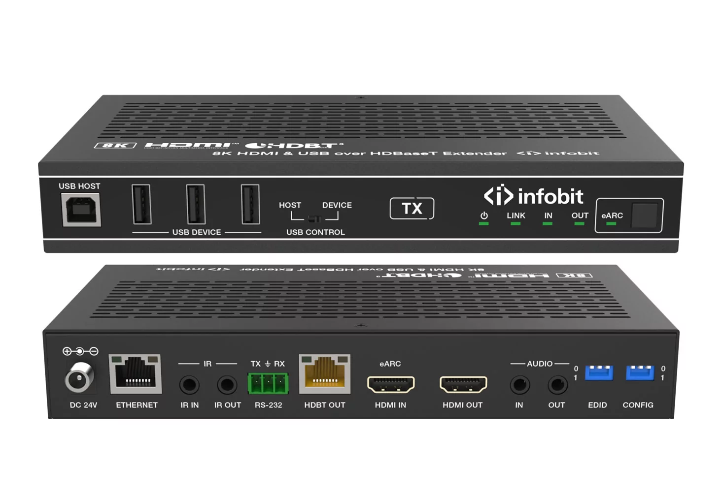 Удлинитель сигнала HDMI,USB Infobit iTrans E90U8K 2