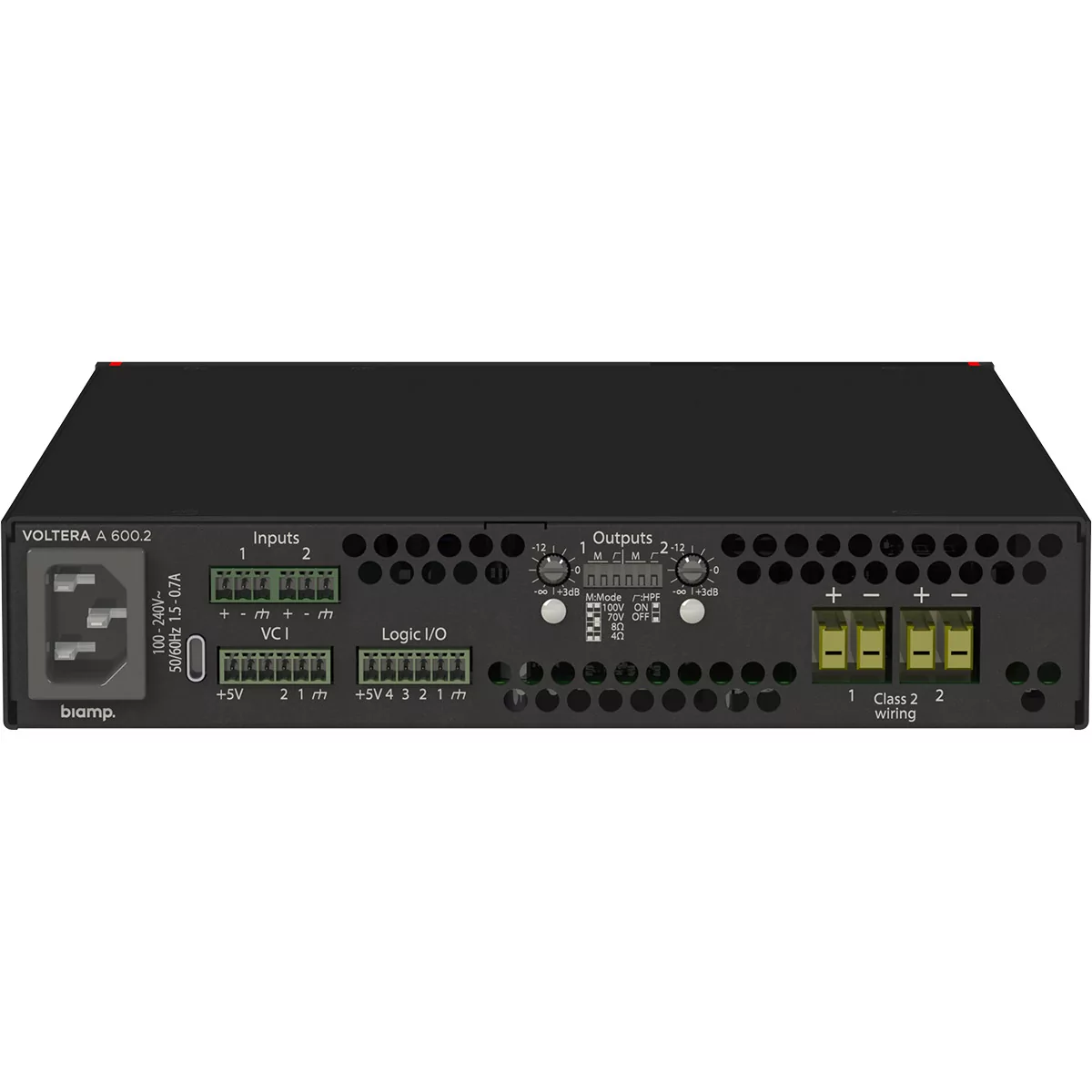 Двухканальный, 600-ваттный аналоговый усилитель Biamp Voltera A 600.2 2