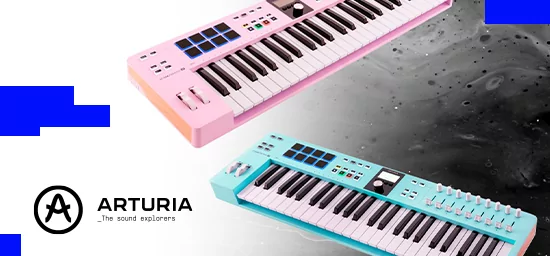 Arturia KeyLab Essential Aquamarine/Rose Quartz ─ универсальный MIDI-контроллер в новых эксклюзивных расцветках