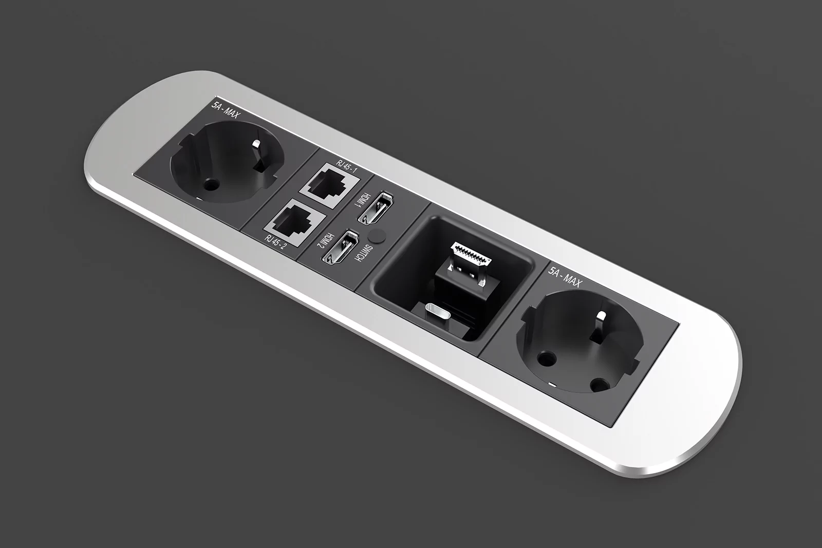 Прямоугольный металлический корпус Wize Pro WRTS-M-8BOX-S 4
