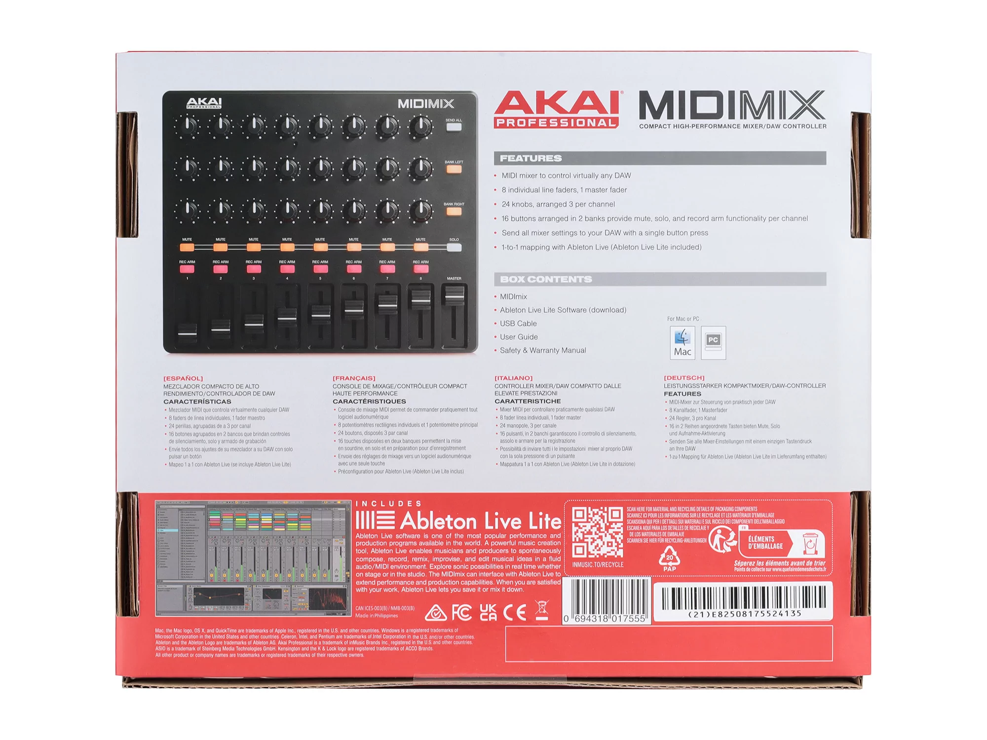 MIDI контроллер AKAI MIDIMIX 14
