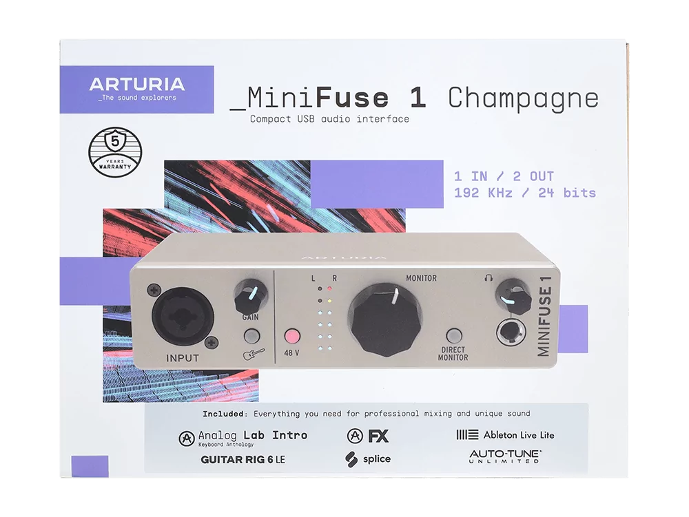 Аудиоинтерфейс USB Arturia MiniFuse 1 Champagne 15