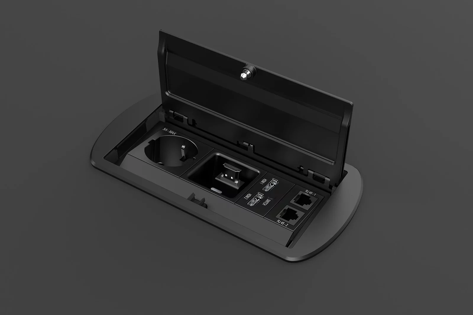 Прямоугольный металлический корпус Wize Pro WRTS-M-6CBOX-B 8