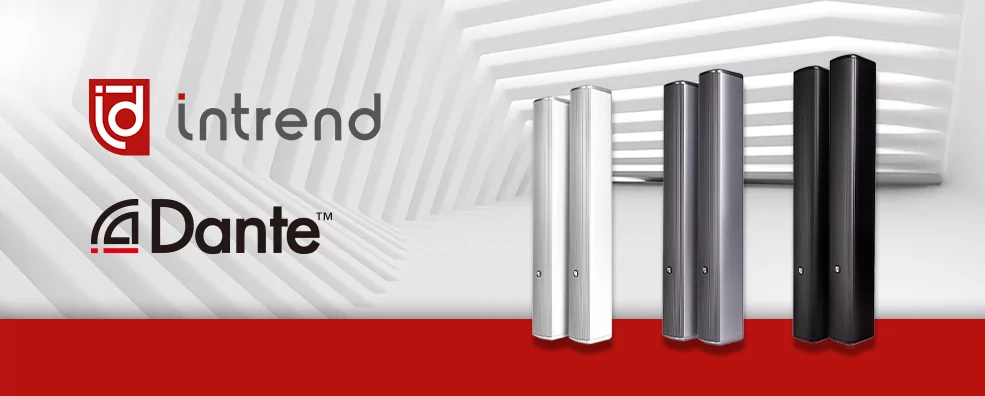 Звуковые колонны Intrend ITSPK-425 PD с поддержкой протокола Dante  