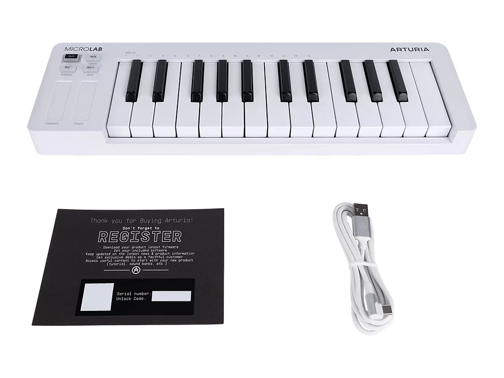 MIDI клавиатура Arturia MicroLab 3 White 7