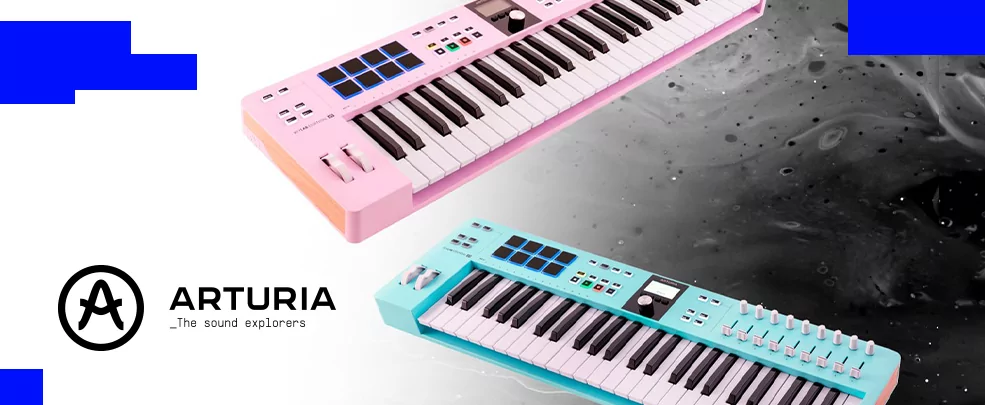 Arturia KeyLab Essential Aquamarine/Rose Quartz ─ универсальный MIDI-контроллер в новых эксклюзивных расцветках