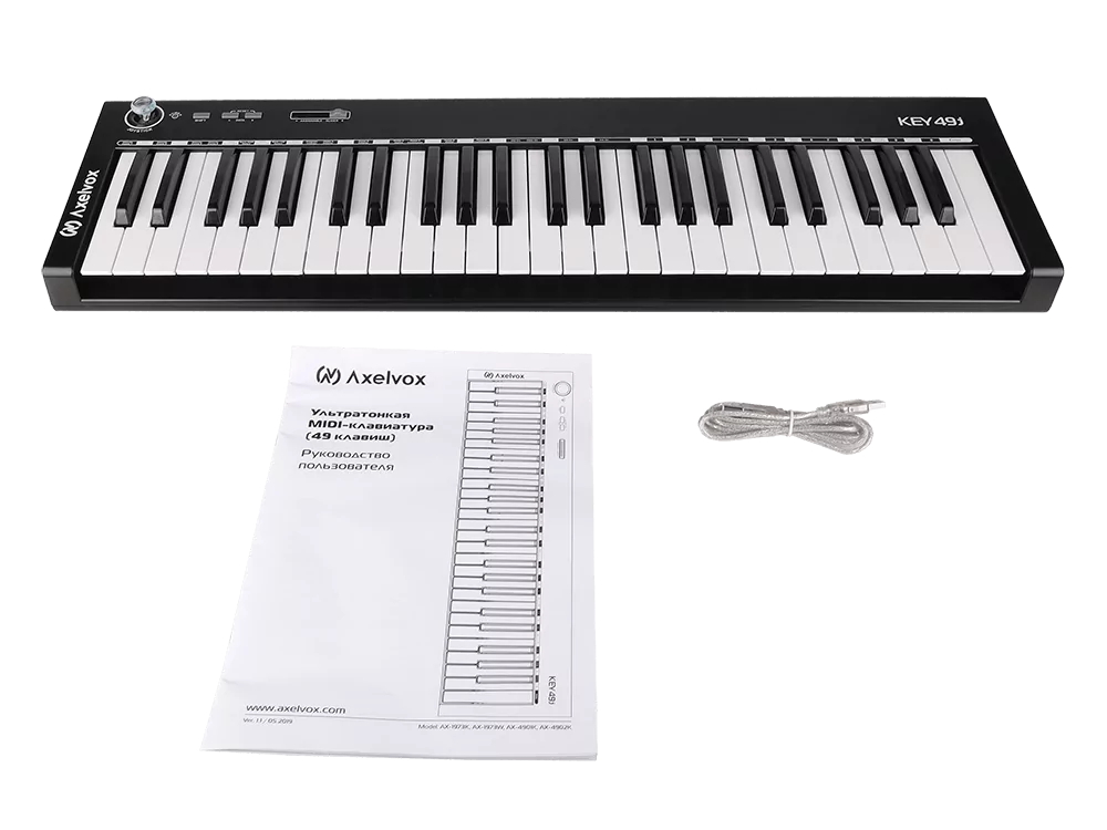 MIDI клавиатура Axelvox KEY49j Black 7