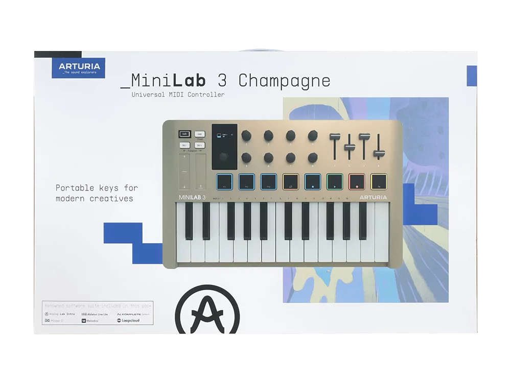 MIDI клавиатура Arturia MiniLAB 3 Champagne 10