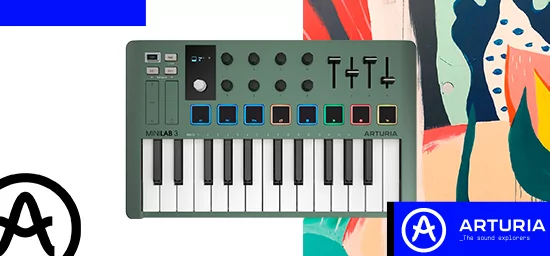 Arturia MiniLAB 3 Mint Edition  − музыка прямо из коробки