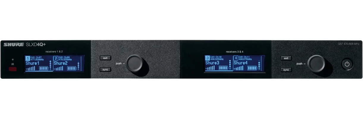 Четырехканальный приемник цифровой радиосистемы SLXD SHURE SLXD4Q+E=-G65