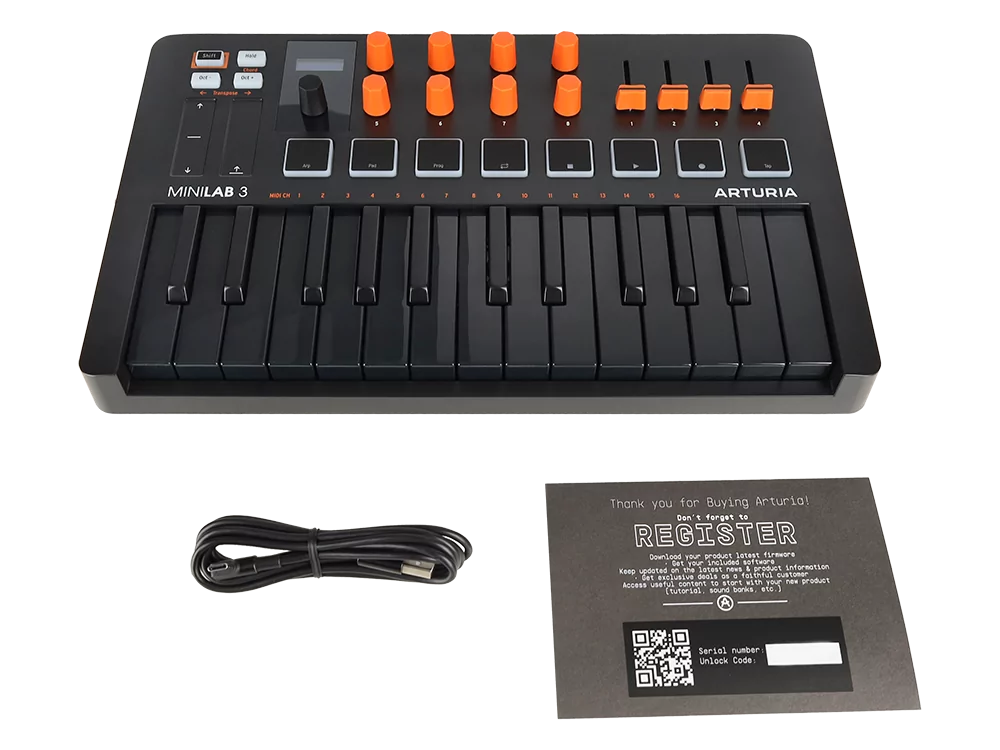 MIDI клавиатура Arturia MiniLAB 3 Orange Edition 7