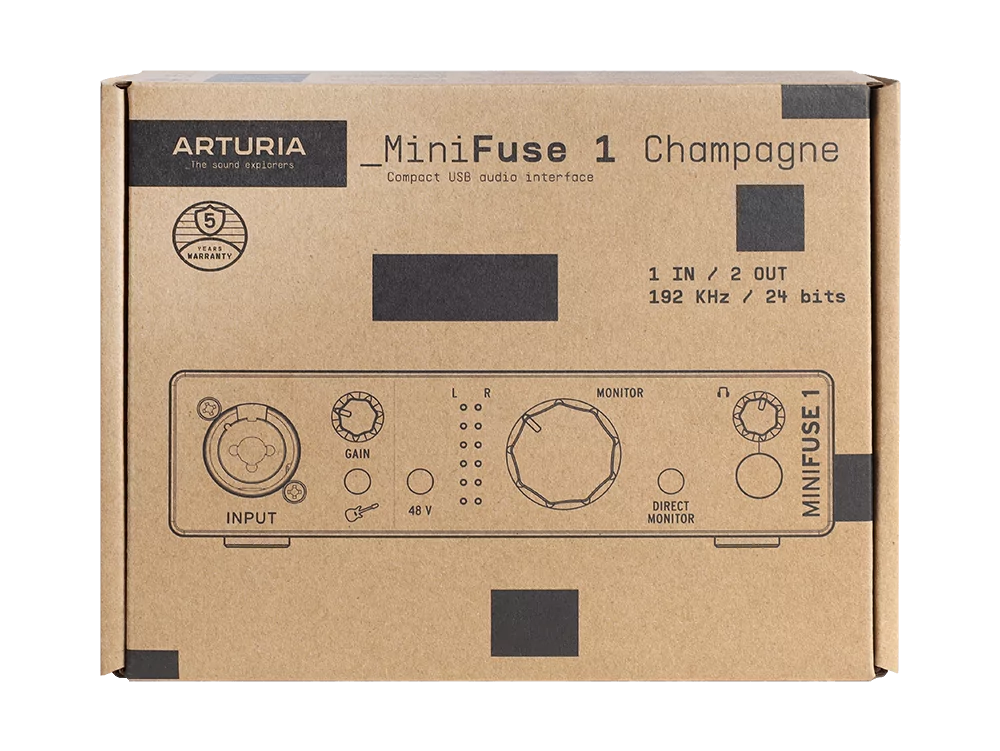 Аудиоинтерфейс USB Arturia MiniFuse 1 Champagne 17