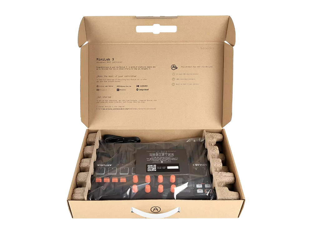 MIDI клавиатура Arturia MiniLAB 3 Orange Edition 14