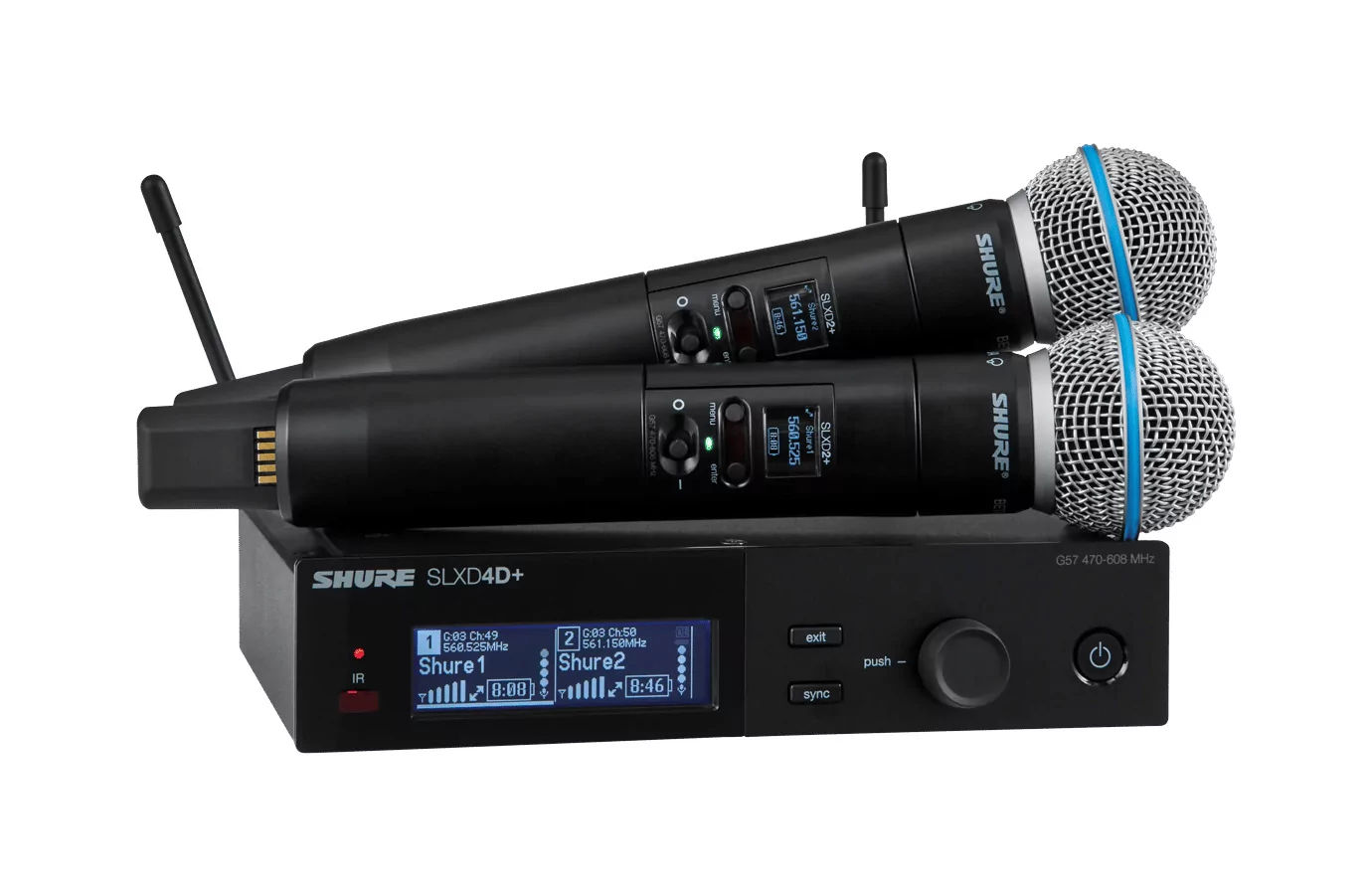 Цифровая двухканальная радиосистема SHURE SLXD24D+E/B58-G65