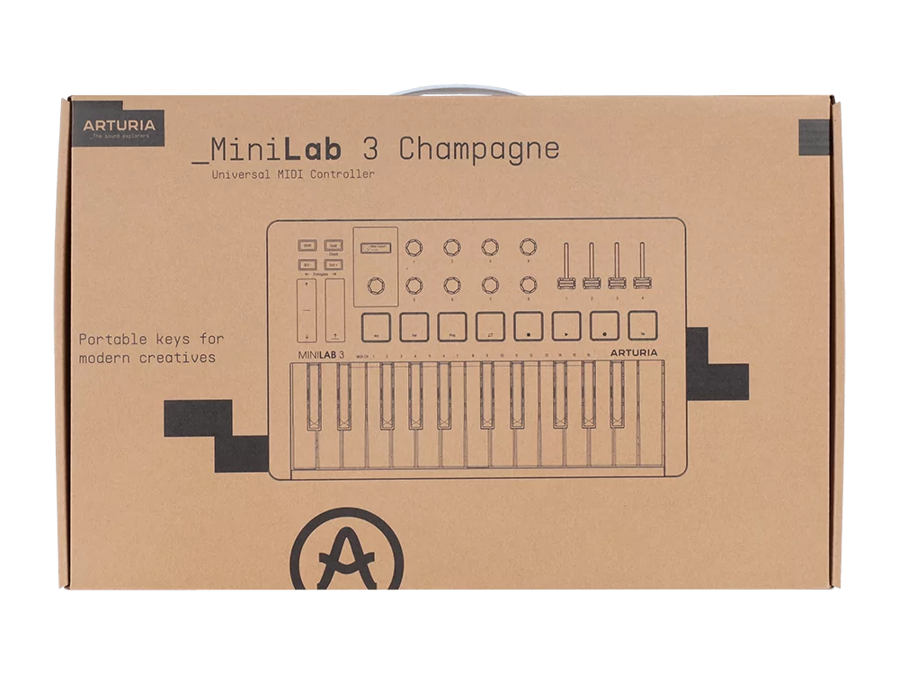 MIDI клавиатура Arturia MiniLAB 3 Champagne 9