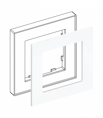 Вставка на 1 пост, акрил белый iRidi INP113