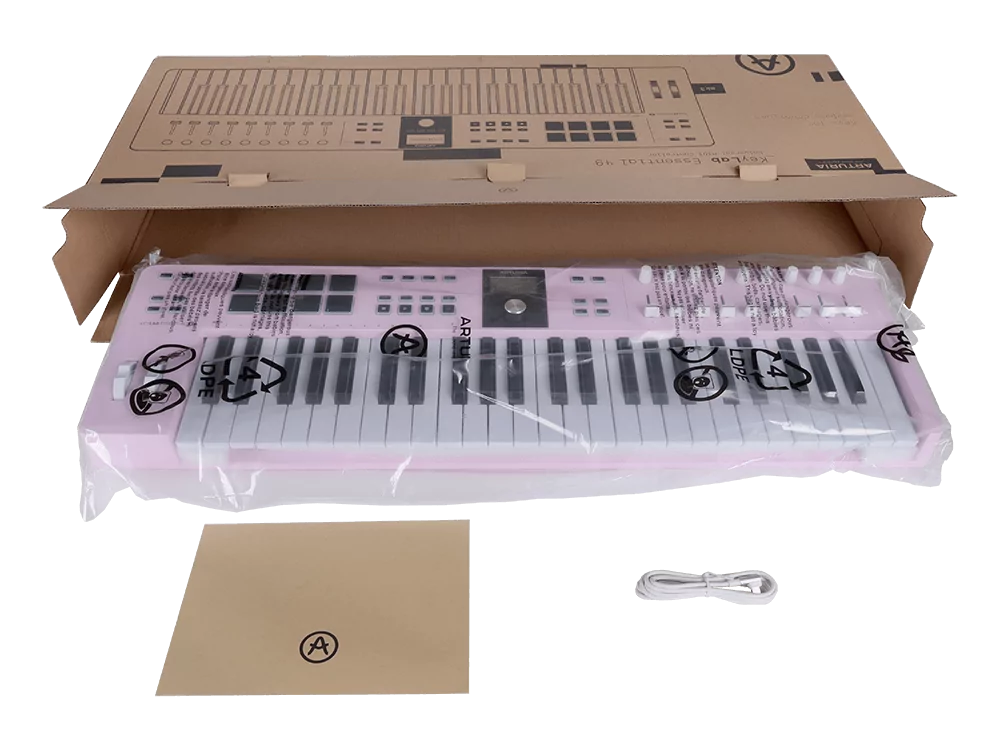 MIDI клавиатура Arturia KeyLab Essential 49 mk3 Rose Quartz 13