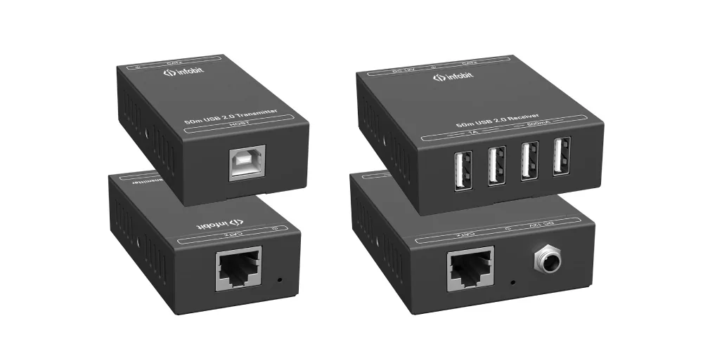 Комплект удлинителя сигнала USB 2.0 Infobit iTrans USB2-TR50