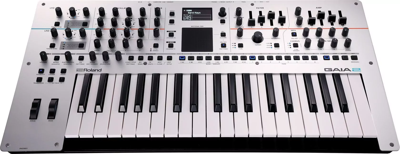 Мощный гибридный 37-клавишный синтезатор ROLAND GAIA-2