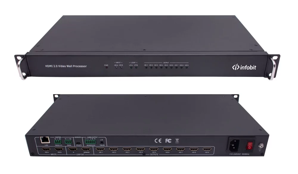 Контроллер видеостены 4K60 HDMI Infobit iWall 209