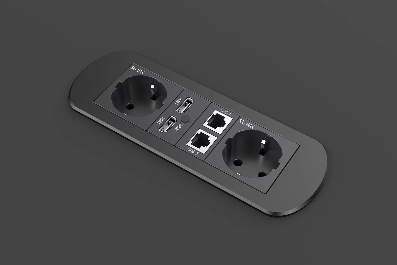 Прямоугольный металлический корпус Wize Pro WRTS-M-6BOX-B 4