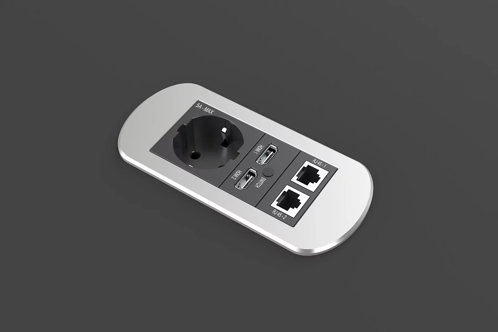 Прямоугольный металлический корпус Wize Pro WRTS-M-4BOX-S 4