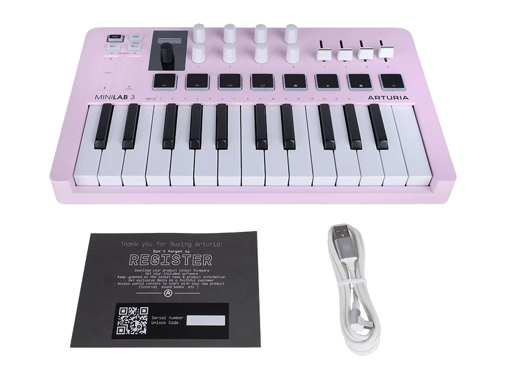 MIDI клавиатура Arturia MiniLAB 3 Rose Quartz 11