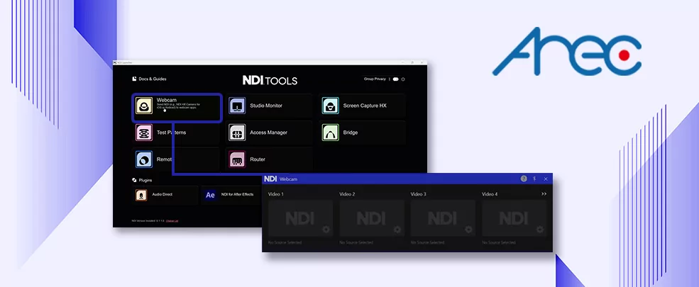 Видеогид: как использовать станции AREC в качестве веб-камер по NDI|HX?
