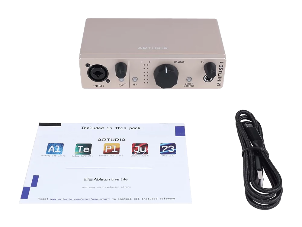 Аудиоинтерфейс USB Arturia MiniFuse 1 Champagne 7