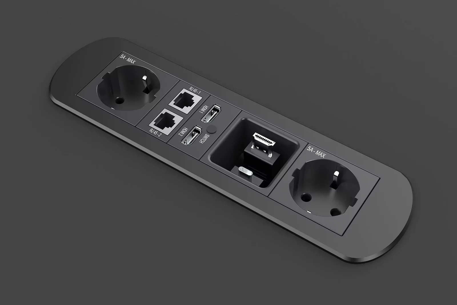 Прямоугольный металлический корпус Wize Pro WRTS-M-8BOX-B 4