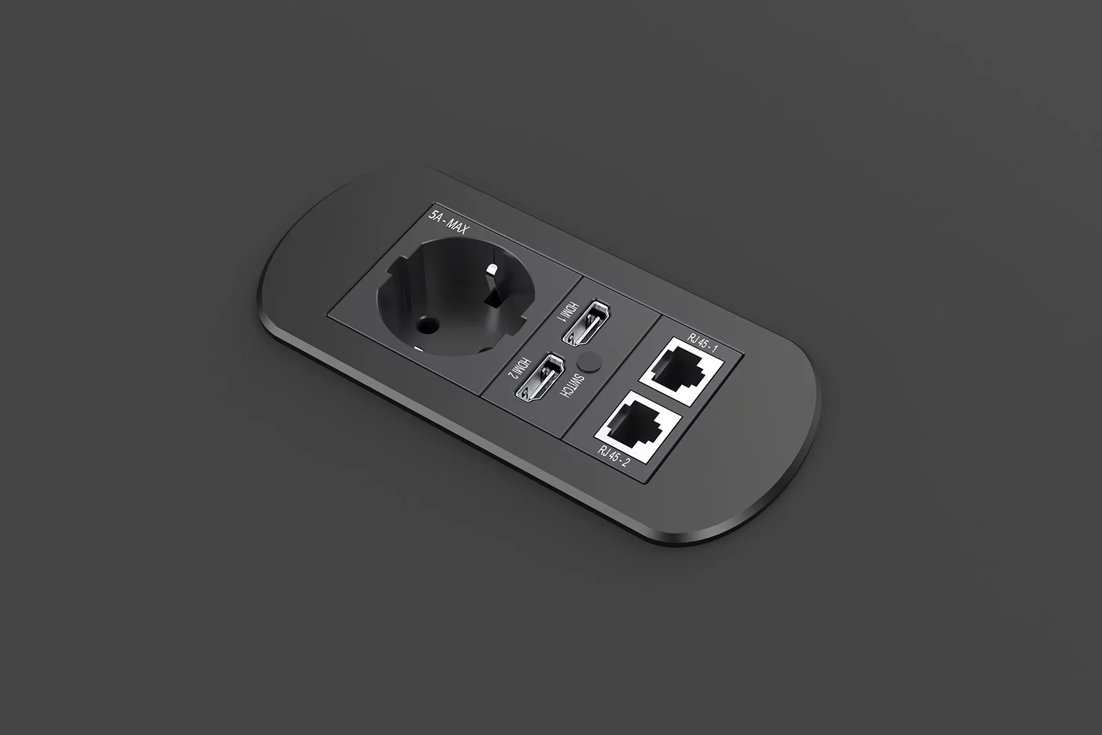 Прямоугольный металлический корпус Wize Pro WRTS-M-4BOX-B 4