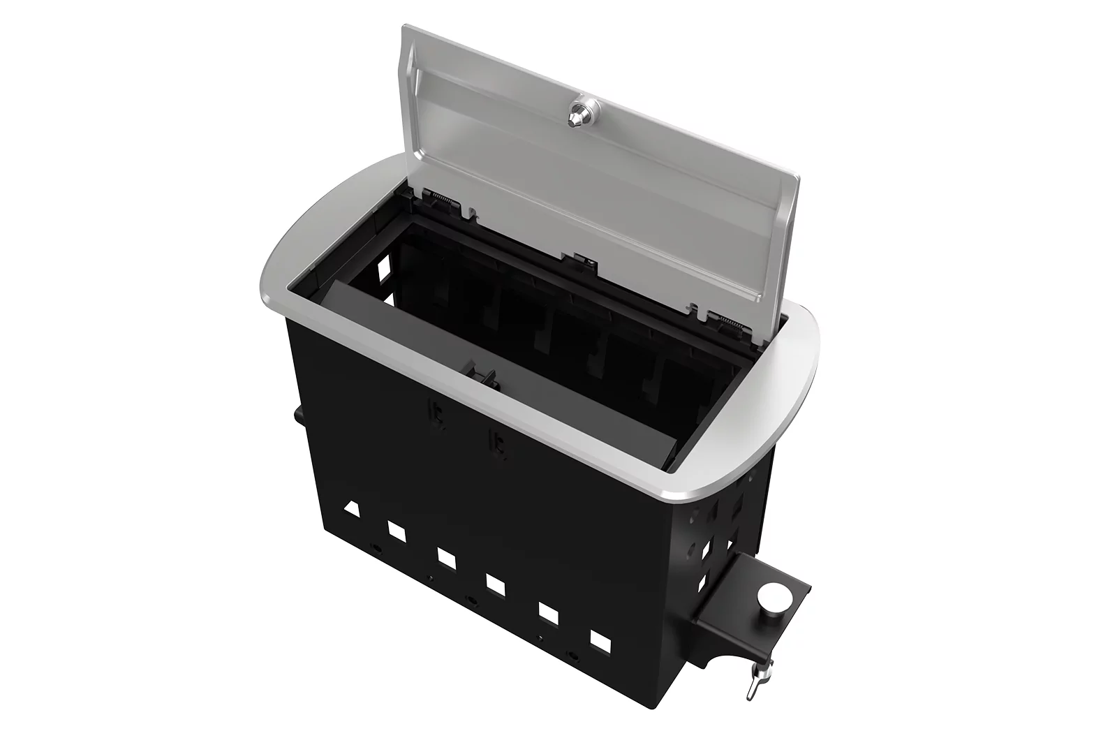 Прямоугольный металлический корпус Wize Pro WRTS-M-6CBOX-S