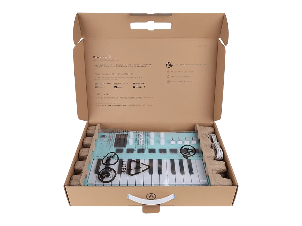 MIDI клавиатура Arturia MiniLAB 3 Aquamarine 12