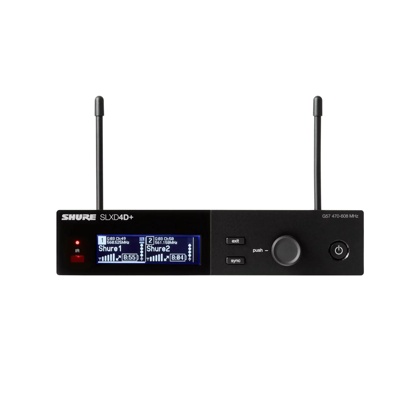 Цифровой двухканальный приемник SHURE SLXD4D+E=-G65 2