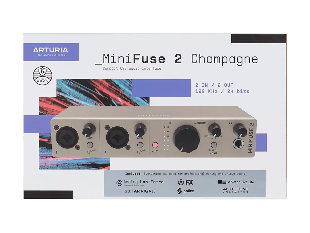 Аудиоинтерфейс USB Arturia MiniFuse 2 Champagne 13