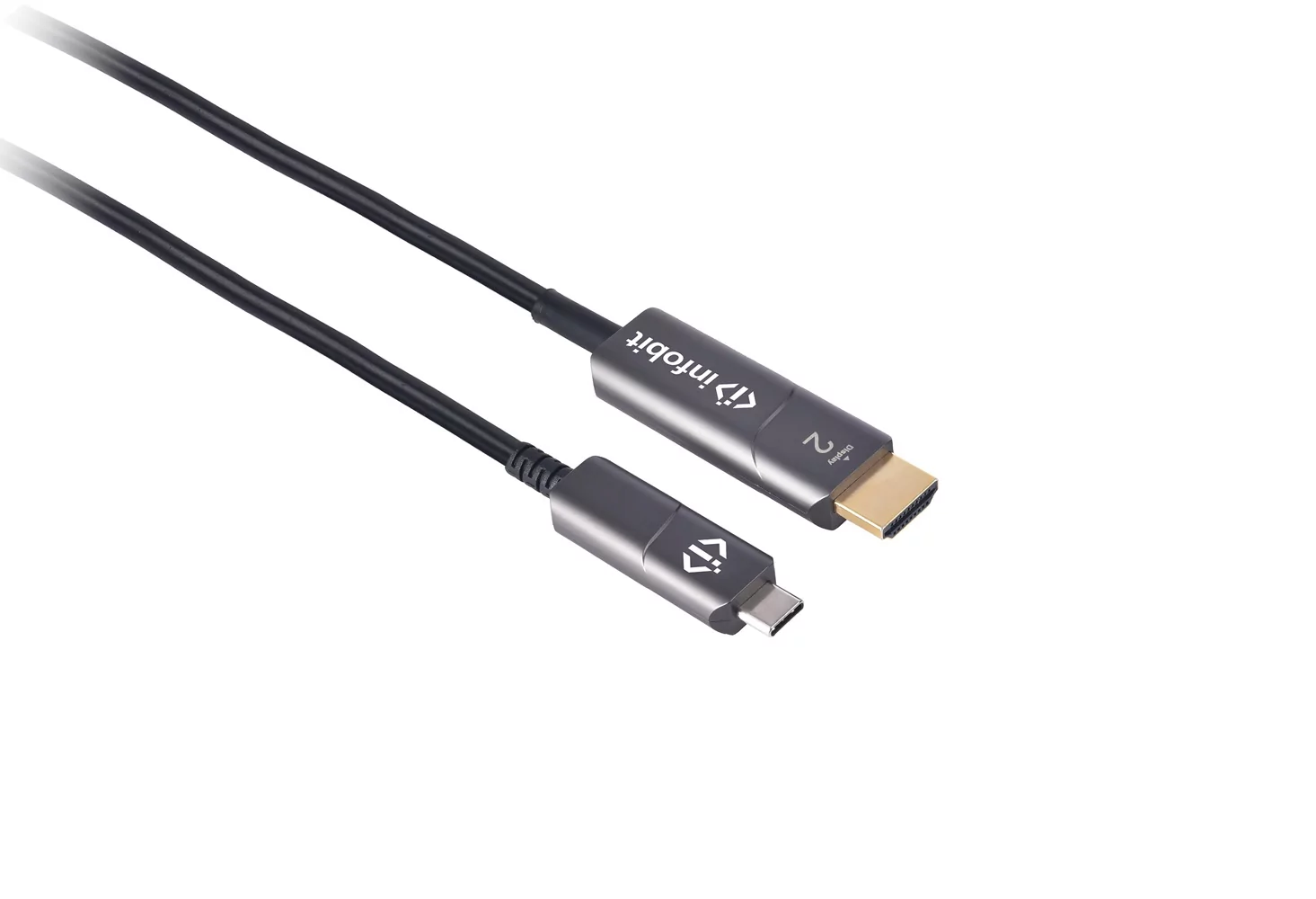 Кабель оптический активный Type C (M) - HDMI (M) Infobit AOC-CHDMI-10 3