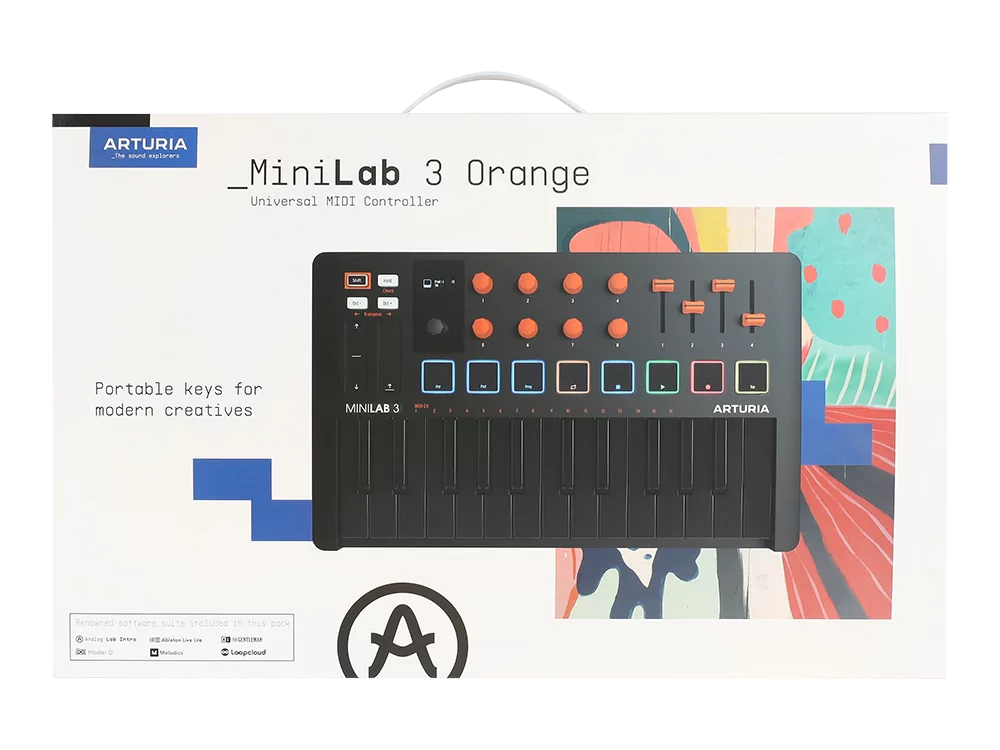 MIDI клавиатура Arturia MiniLAB 3 Orange Edition 16