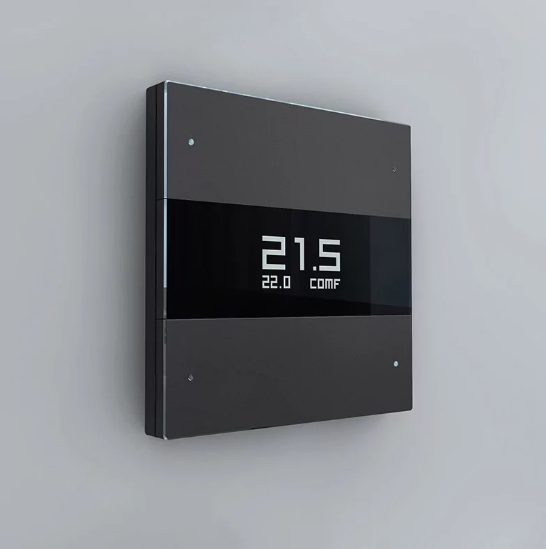 Сценарный выключатель с LED экраном и термостатом iRidi FS-BT6-LED-05