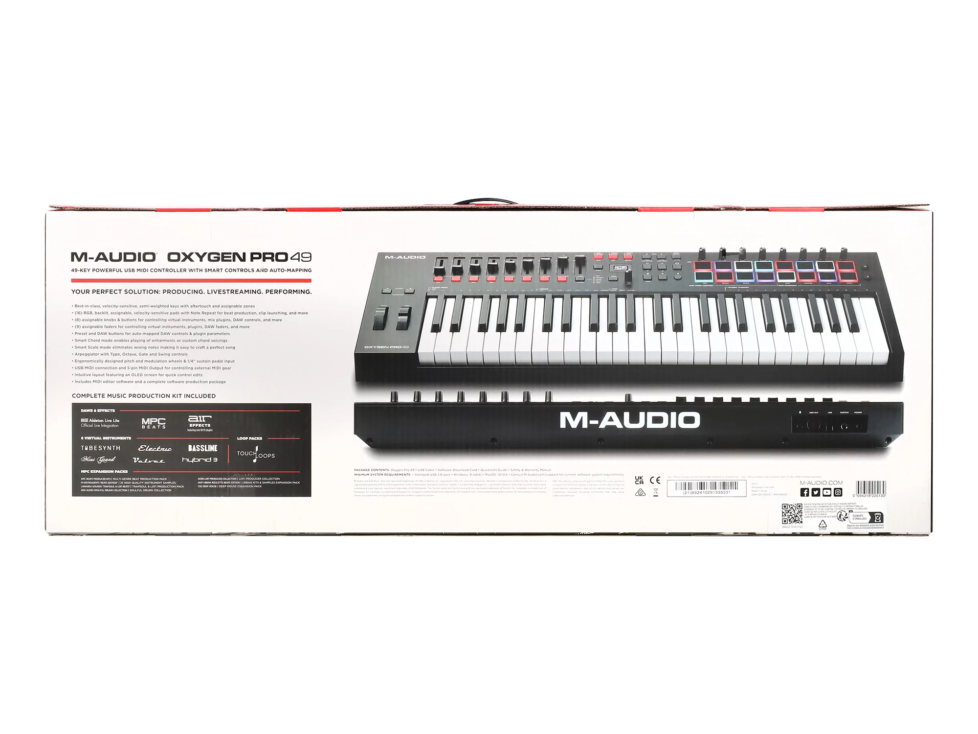 MIDI клавиатура M-audio Oxygen Pro 49 16