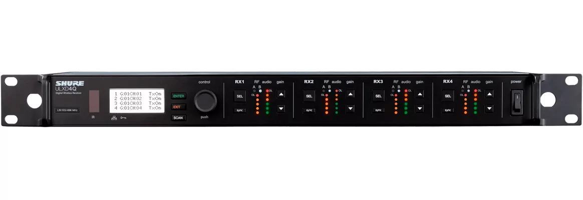 Цифровой четырехканальный приемник SHURE ULXD4QE=-G65