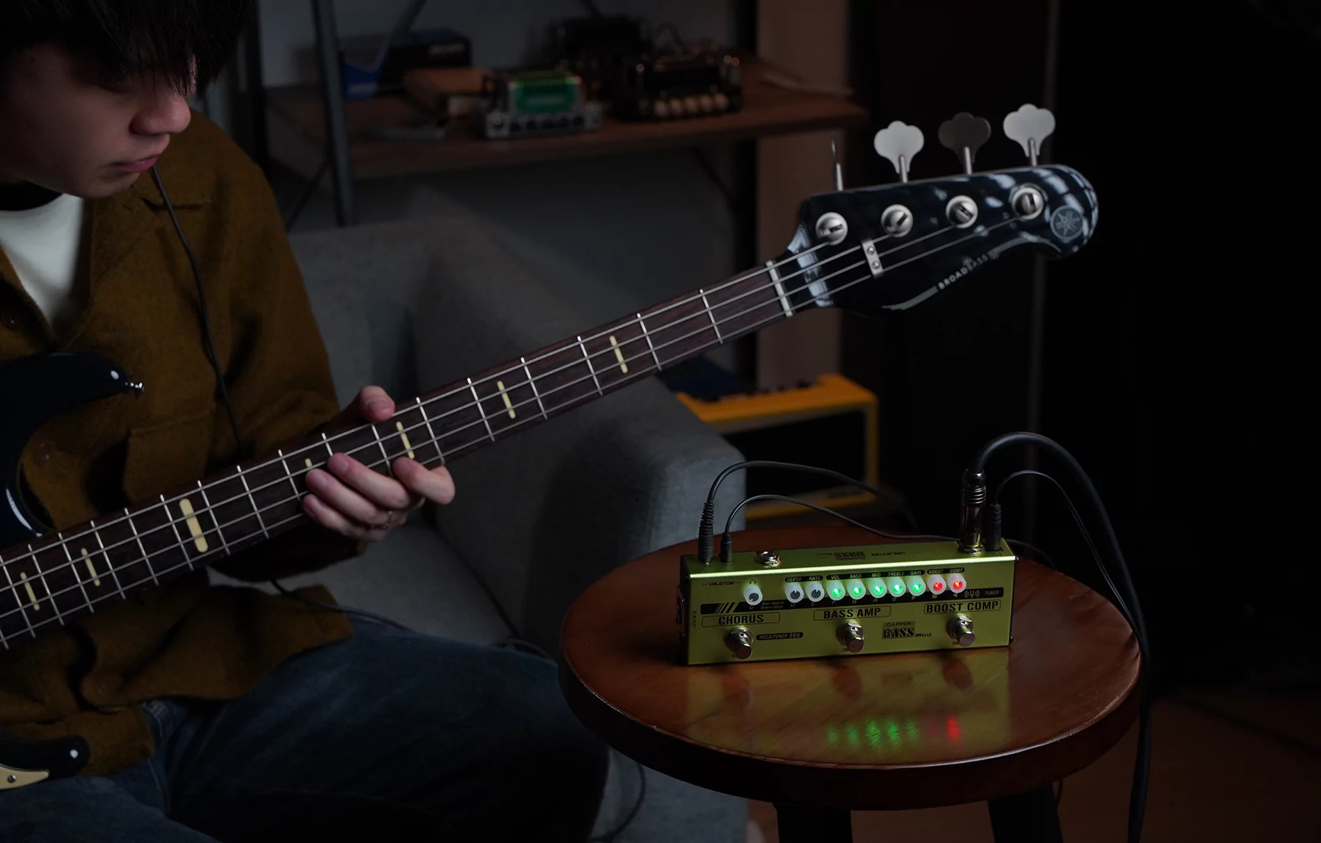 Напольная компактная басгитарная педаль Dapper Bass Mini Valeton MES-2 19