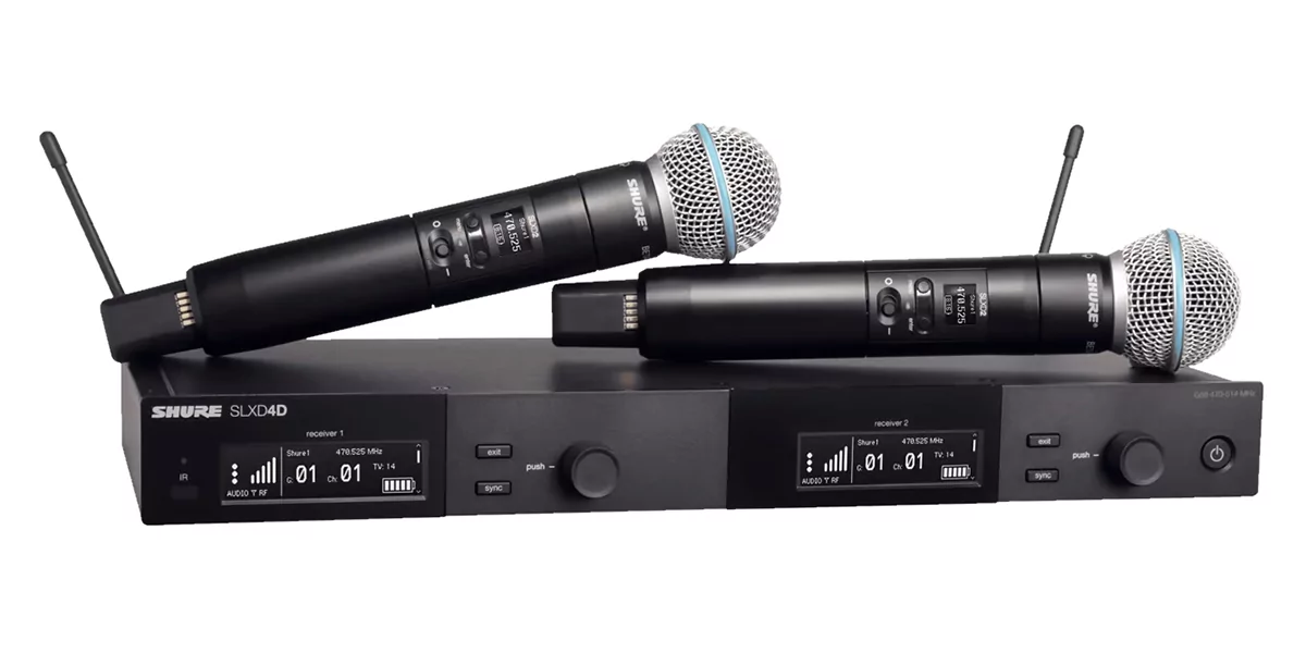 Цифровая двухканальная система SLX-D SHURE SLXD24DE/B58-H56