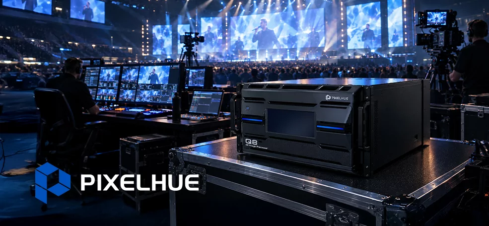 PIXELHUE Q8 — креативный центр управления на большой площадке 