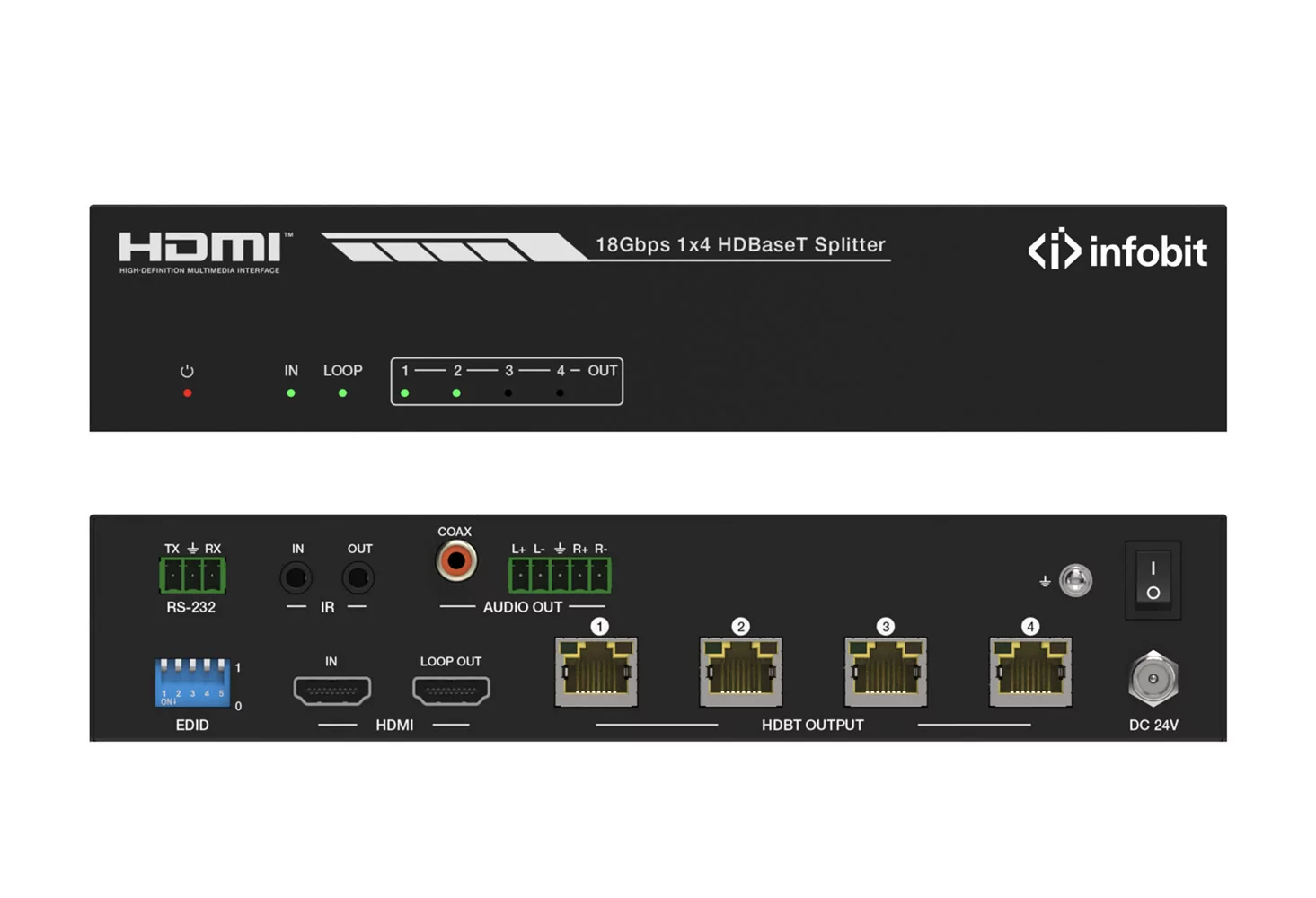 Усилитель - распределитель Infobit iSwitch 104H150 3