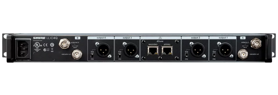 Цифровой четырехканальный приемник SHURE ULXD4QE=-G65 2